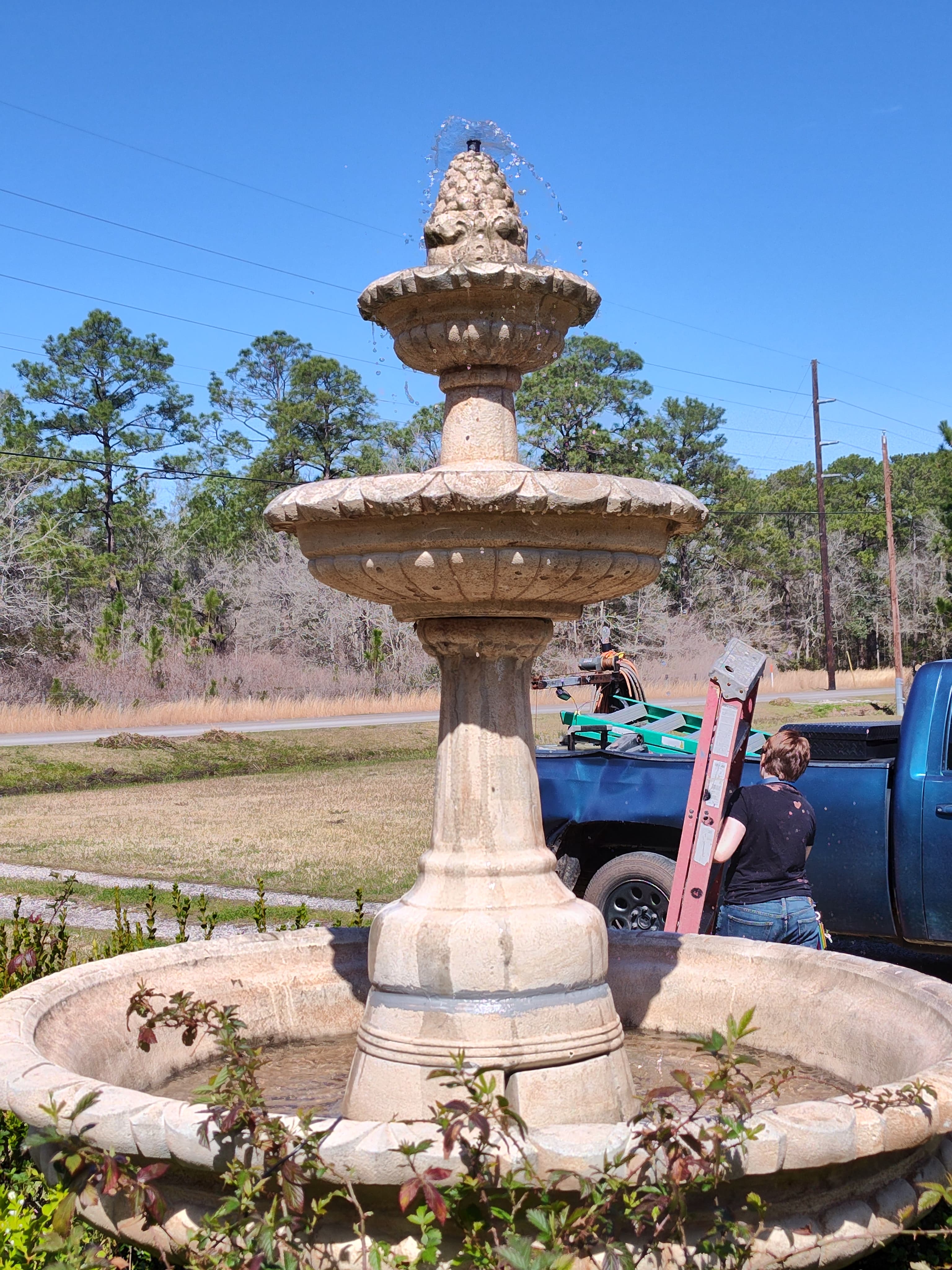 Custom Outdoor Fountain Installation